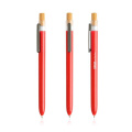 Ocean PC ballpoint pen, bamboo detail / OPC Solid, Red