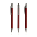 Ballpoint pen in recycled aluminum, rubber touch / Peralu, Dark Red