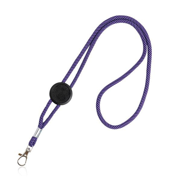 Adjustable polyester tubular lanyard / Treel, Purple, product image