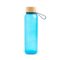 500ml frosted glass bottle, with silicone handle / Atlântida, Royal blue