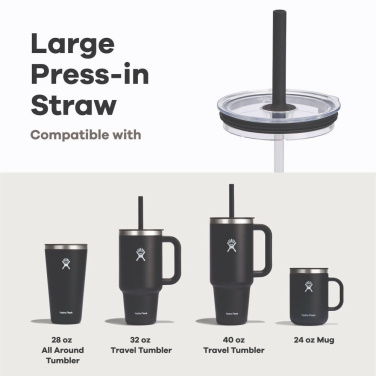 LARGE PRESS-IN ALL AROUND TUMBLER STRAW LID CLEAR, Clear/black, product image