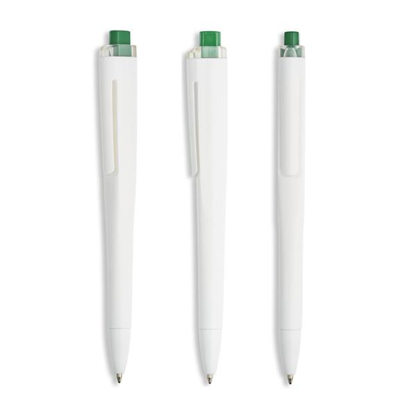 Plastic ballpoint pen with integrated NFC technology. / Flaty, Green, product image