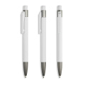 Aluminium ballpoint pen with an ABS clip. / Tekstur, White