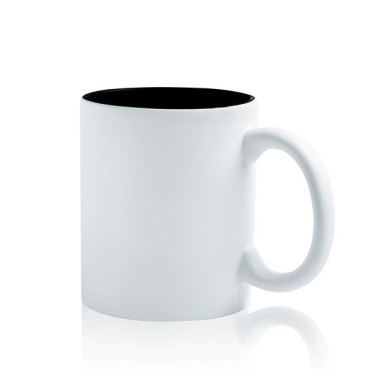 325ml Rubberized ceramic mug / Matte Popmug, Black, product image (2)
