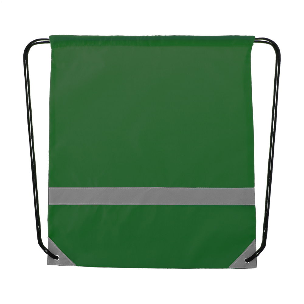 Vidraw – reflective drawstring bag, green, product image