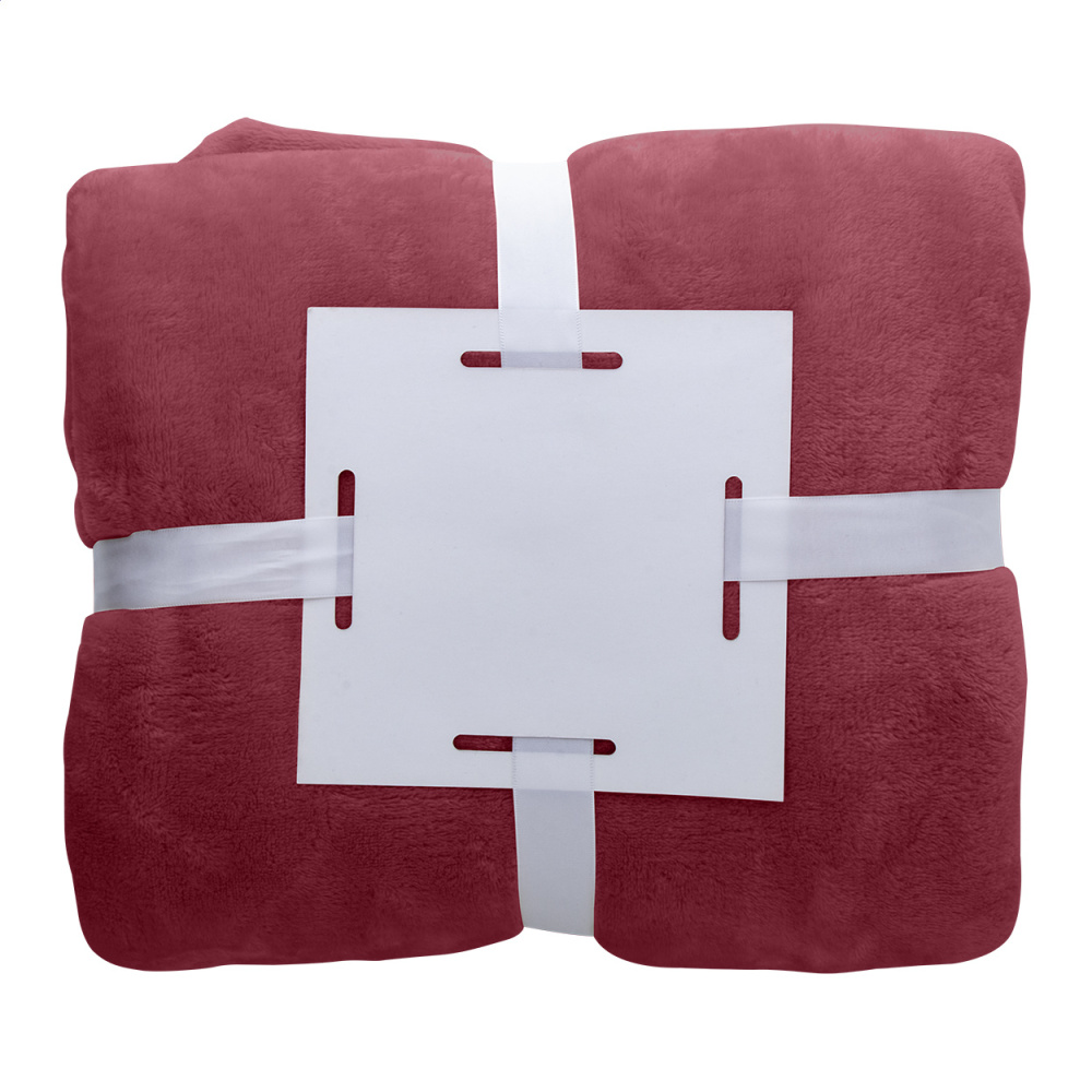Espoo – flannel blanket, burgundy, product image