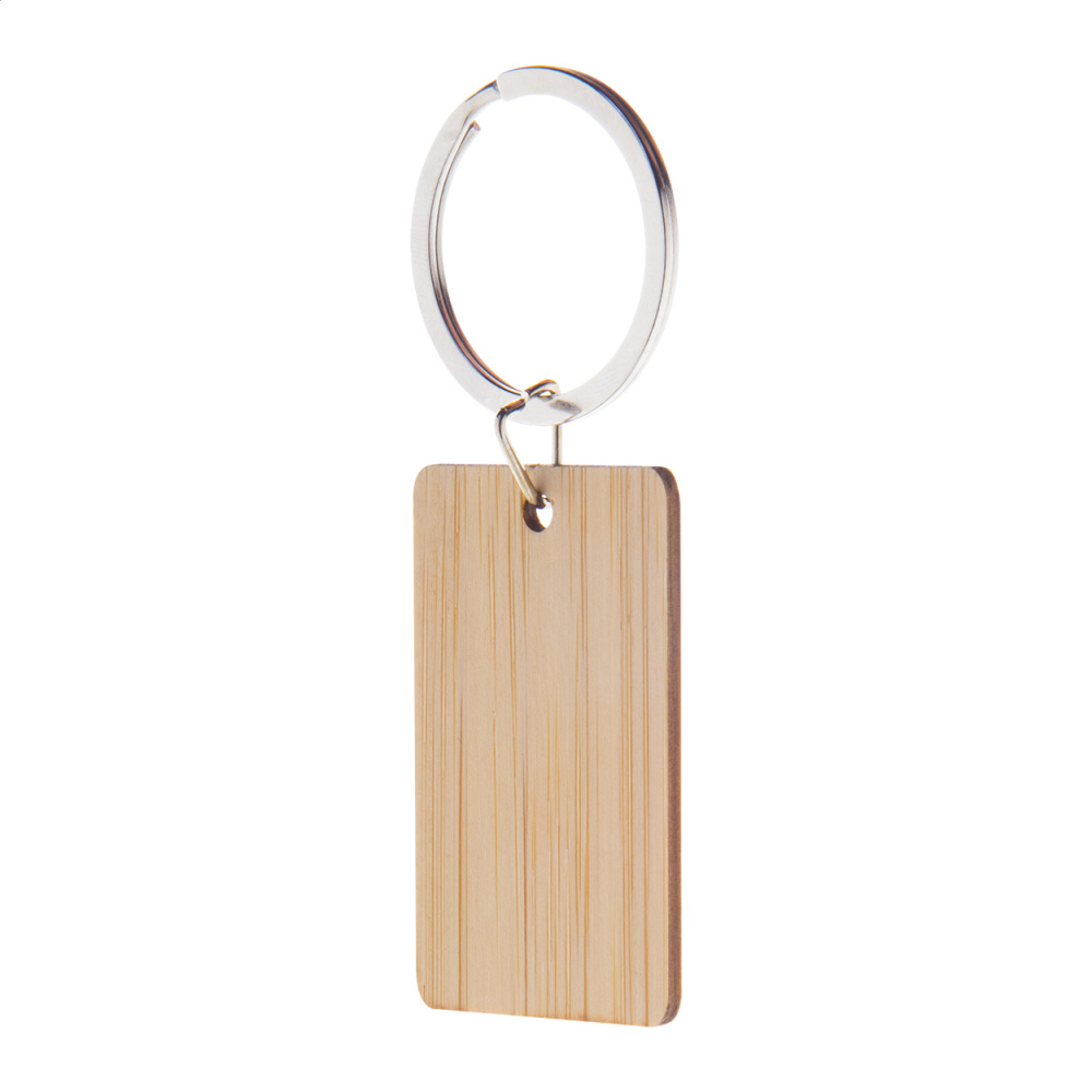 Bookey – keyring, rectangle, natural, product image
