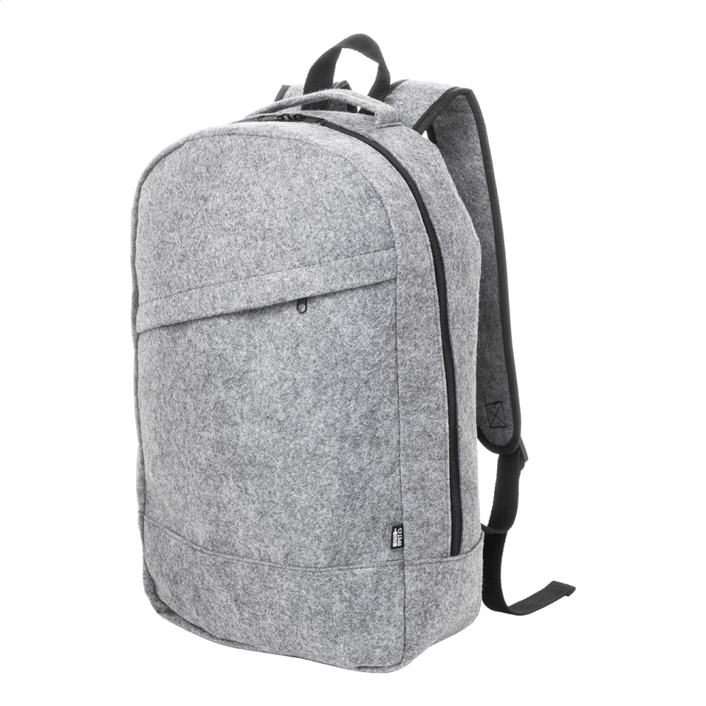 Refelt Back – RPET felt backpack, grey, product image