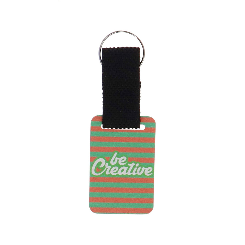 Woody Strap – custom keyring, rectangle, natural, product image
