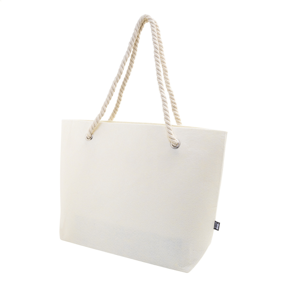 Refelt Beach – RPET beach bag, natural, product image