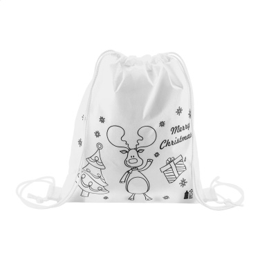 Julfar Bag A – colouring Christmas drawstring bag, additional product view 3