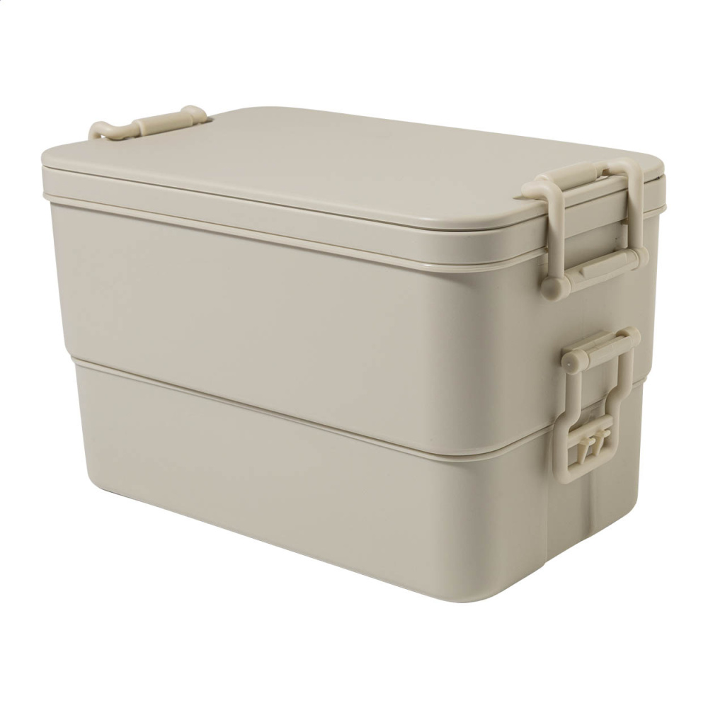Duplox – stackable lunch box, natural, product image