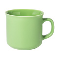 Woodstock Flat – matte vintage mug, lime green