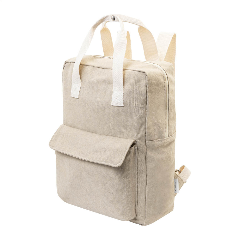 Rekan Back – recycled canvas backpack, natural, product image