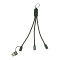 Rafob – keyring USB charger cable, dark green