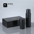 Scandic Set: thermal mug 350 ml and thermos 750 ml, black