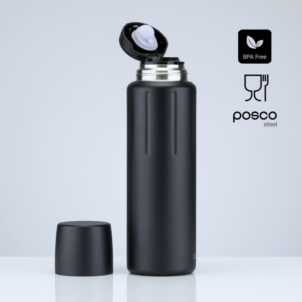 Scandic stainless vacuum flask with copper layer, 750 ml, black, additional view 2