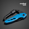 Optima folding knife with carabiner, blue