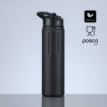 Scandic steel water bottle with copper layer, 750 ml, black