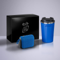 Everyday Set: Nordic thermal mug 350 ml & wireless speaker, light blue
