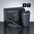 Travel Set II: nordic thermal mug 350 ml and optima multitool, gray