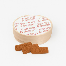 Wooden Box With Spice-Caramel Cookies 70 G