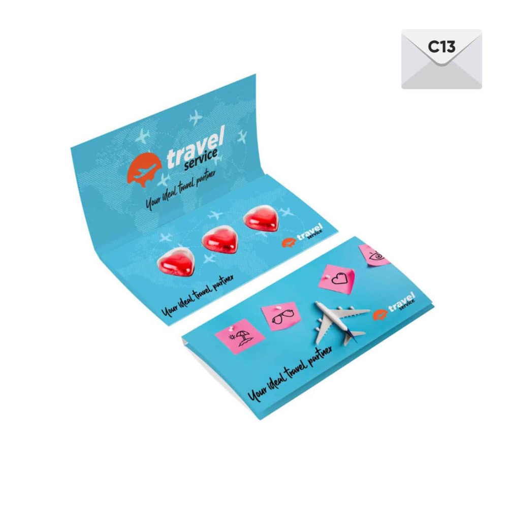 Set Of Chocolates 3 Hearts Envelope, product image (1)