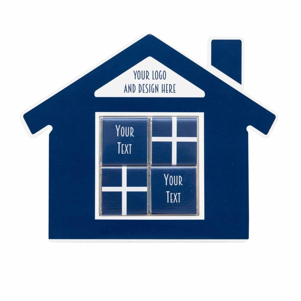 Set Of Square Chocolates In A Shape Envelope - House, product image