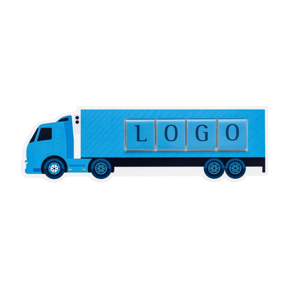 Set Of Square Chocolates In A Shape Envelope - Truck, product image