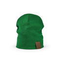 Marley Beanie rPET. Customisable Patch, Dark green