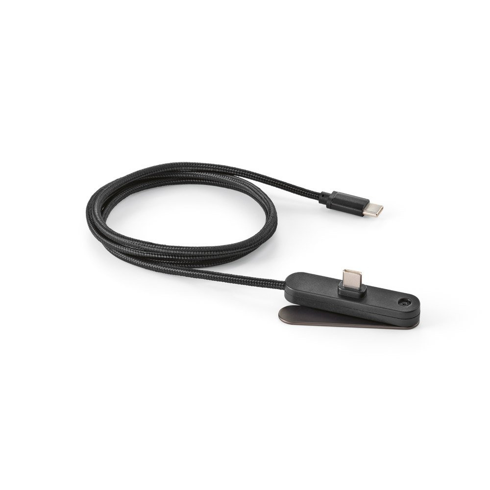 Edison Cable rPVC. 1m USB-C to USB-C. Phone stand. 60W Fast Charge, product image (1)