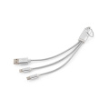 Lavoisier 3-in1 cable rPVC. 10W. With Keyring, White