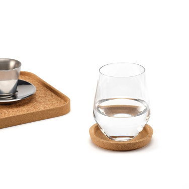 Ravel invidual round coaster cork coaster with rim. Made in Portugal, product image (4)