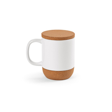 Ebro Mug Ceramic, Cork lid and base 380ml. Sublimation, product image (3)