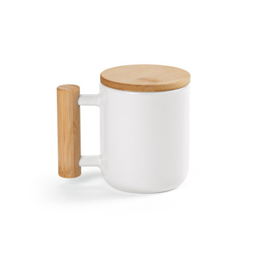 Douro Mug Ceramic, Bamboo lid and handle 380ml. Sublimation, product image (3)