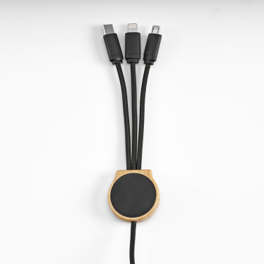Asimov 5-in-1 Cable Bamboo and rPET. Backlit logo, product image (2)