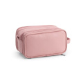 Helsinki Toiletry Bag 3.5L rPU with dual-zipper and magnetic closure, Pink