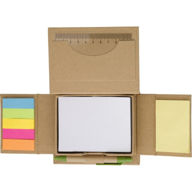 Memo holder, notebook, sticky notes, ball pen, ruler, product image (3)