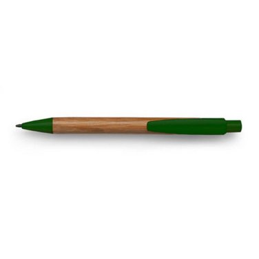 Bamboo ball pen, green, product image (3)