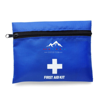 First aid kit in pouch, 11 pcs, blue, product image (3)