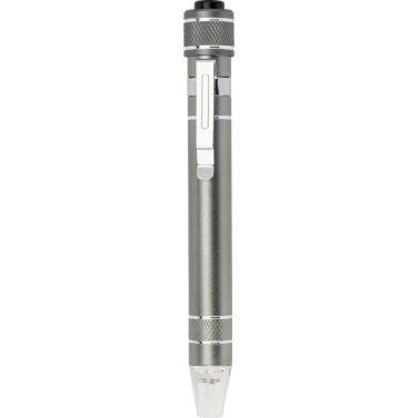 Screwdriver, 6 bits, LED light, grey, product image (4)