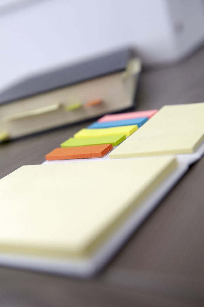 Memo holder, sticky notes, white, product image (1)