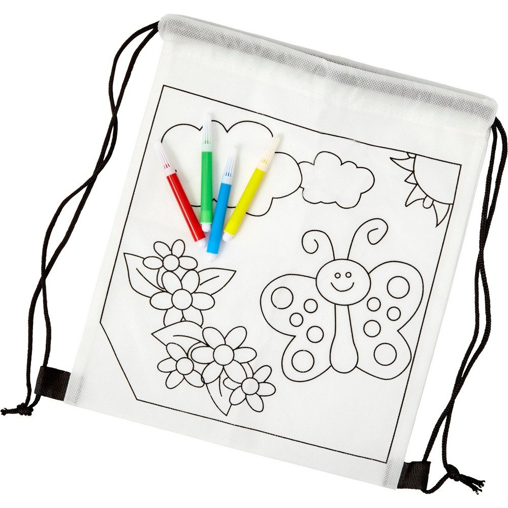 Drawstring bag for colouring, felt tip pens, product image (1)