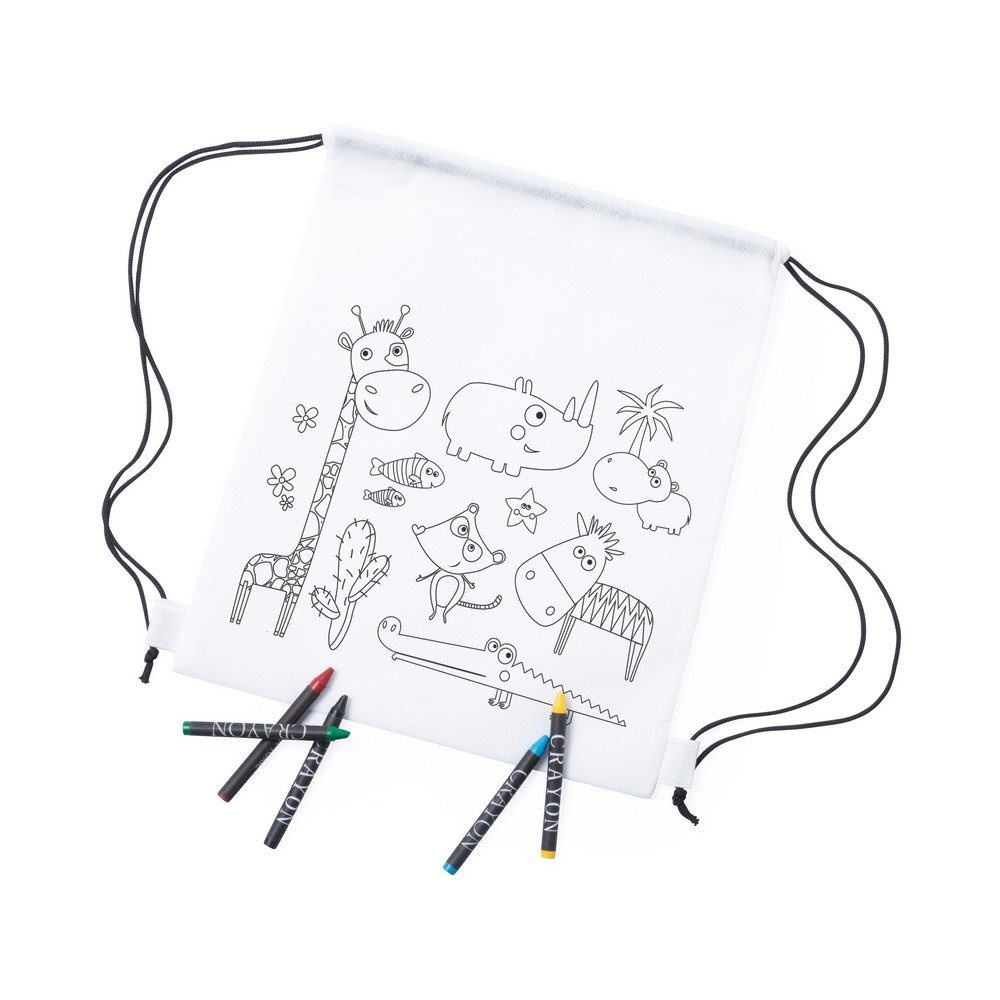 Drawstring bag for colouring, crayons | Rosemary, product image (1)