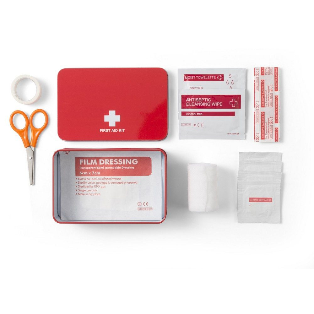 First aid kit in tin, 14 pcs, product image (1)