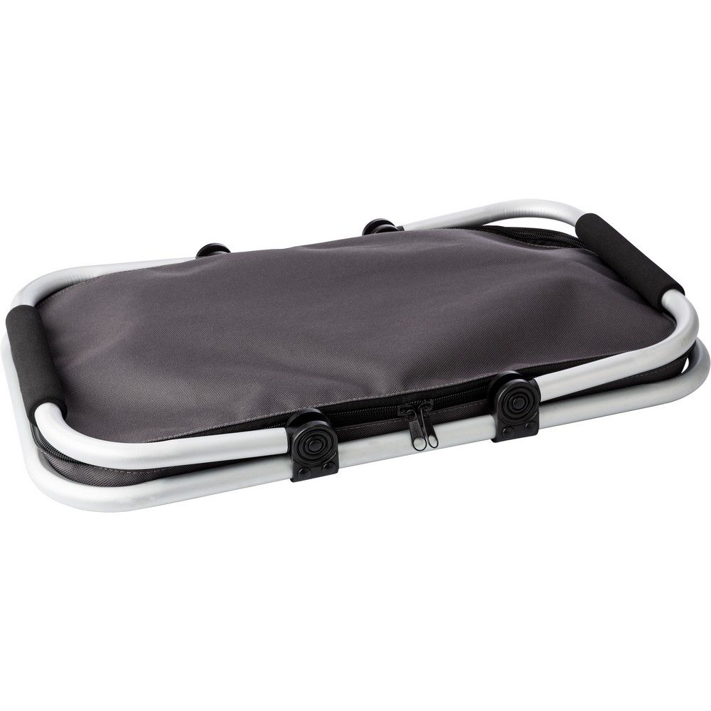 Foldable shopping basket, grey, product image (1)