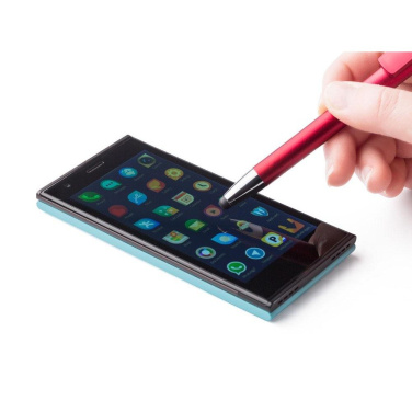 Ball pen, touch pen, phone stand, red, product image (3)