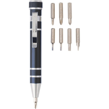 Tool set, screwdriver, 8 bits, 3 LED telescopic torch, black, product image (3)