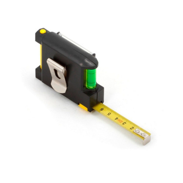 Measuring tape 2 m, spirit level, memo pad, ball pen, product image (2)