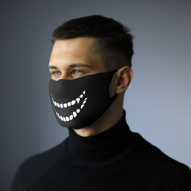Reusable face mask with filter space and silver ions, black, product image (3)